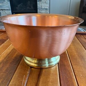 Copper and Brass Decorative Bowl